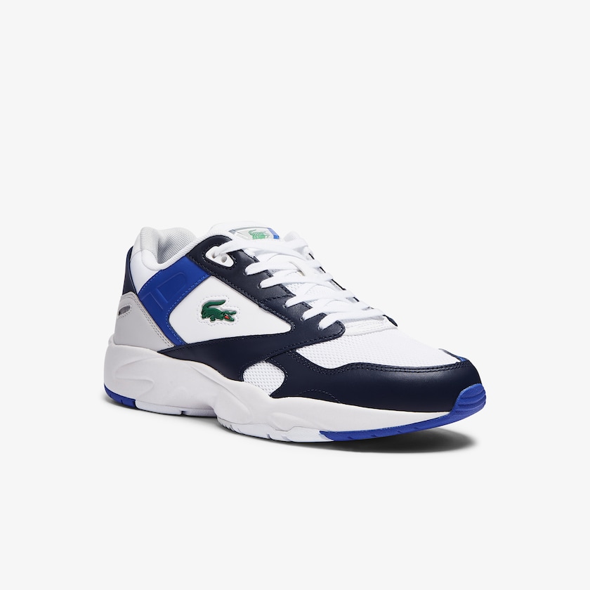 Tenis Lacoste Masculino Branco Azul Marinho Storm 96 Lo Mesh Colour-Pop MM6-35383Y2
