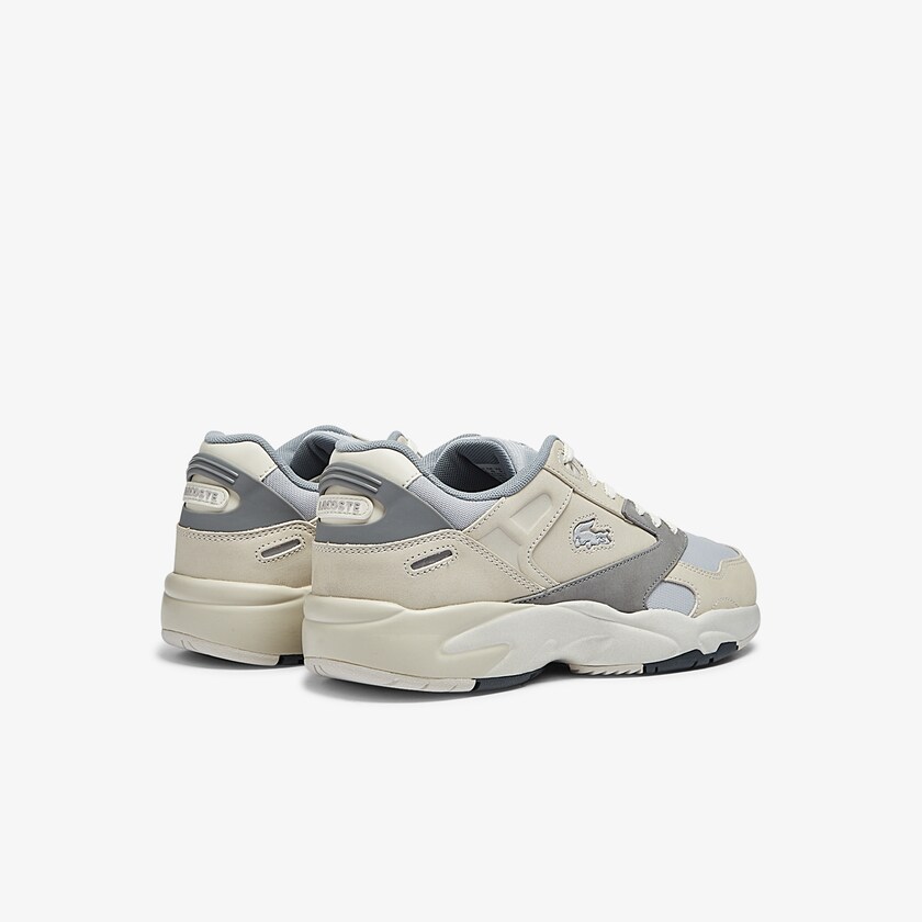 Tenis Lacoste Masculino Bege Cinzentas Storm 96 Lo Nubuck Leather NK0-87738R7