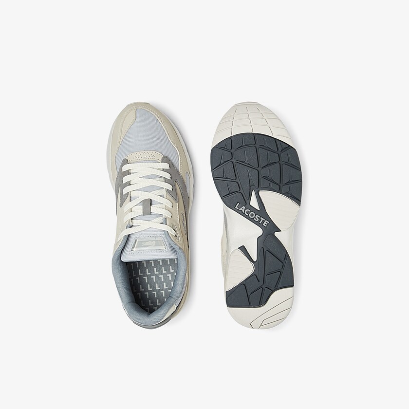Tenis Lacoste Masculino Bege Cinzentas Storm 96 Lo Nubuck Leather NK0-87738R7