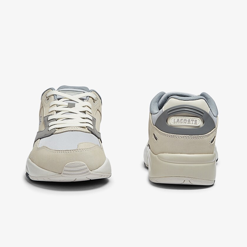 Tenis Lacoste Masculino Bege Cinzentas Storm 96 Lo Nubuck Leather NK0-87738R7