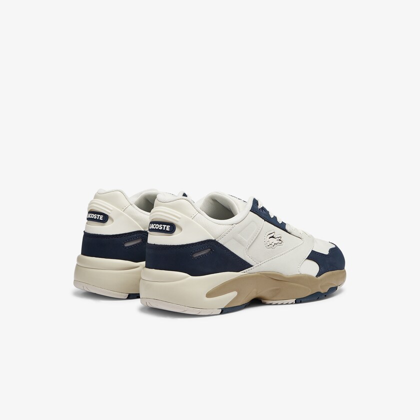 Tenis Lacoste Masculino Branco Azul Marinho Storm 96 Lo Nubuck Leather JY6-48154G7