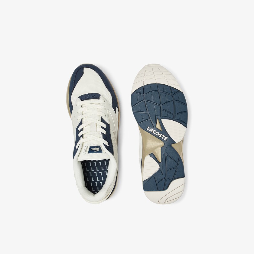 Tenis Lacoste Masculino Branco Azul Marinho Storm 96 Lo Nubuck Leather JY6-48154G7