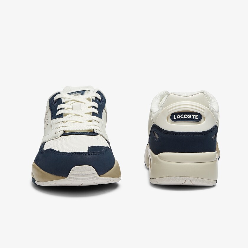 Tenis Lacoste Masculino Branco Azul Marinho Storm 96 Lo Nubuck Leather JY6-48154G7