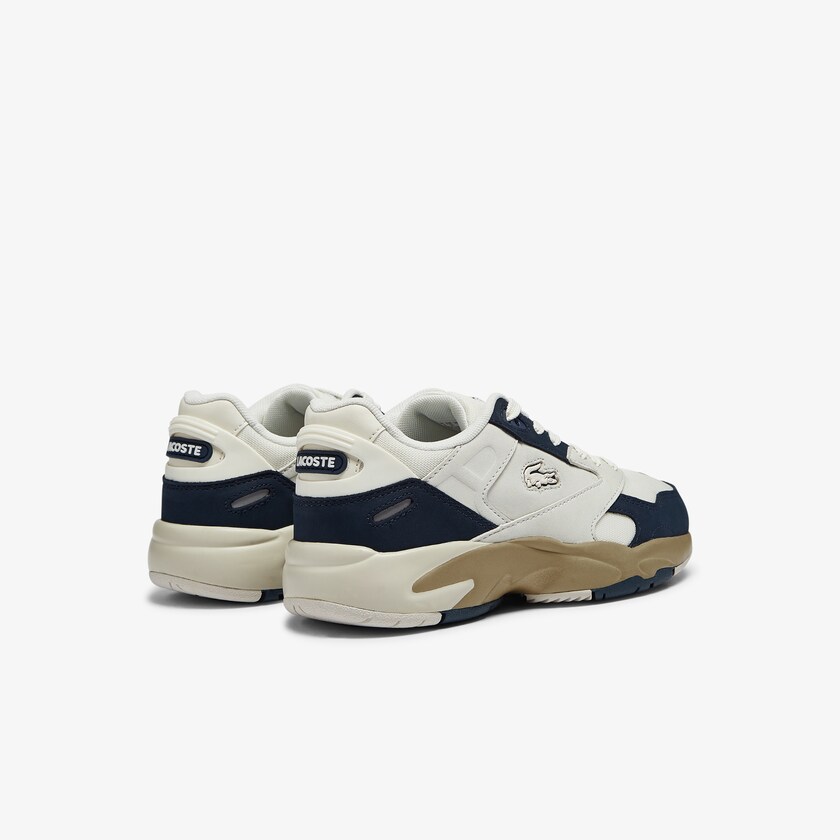 Tenis Lacoste Feminino Branco Azul Marinho Storm 96 Lo Nubuck Leather CU5-26152T2