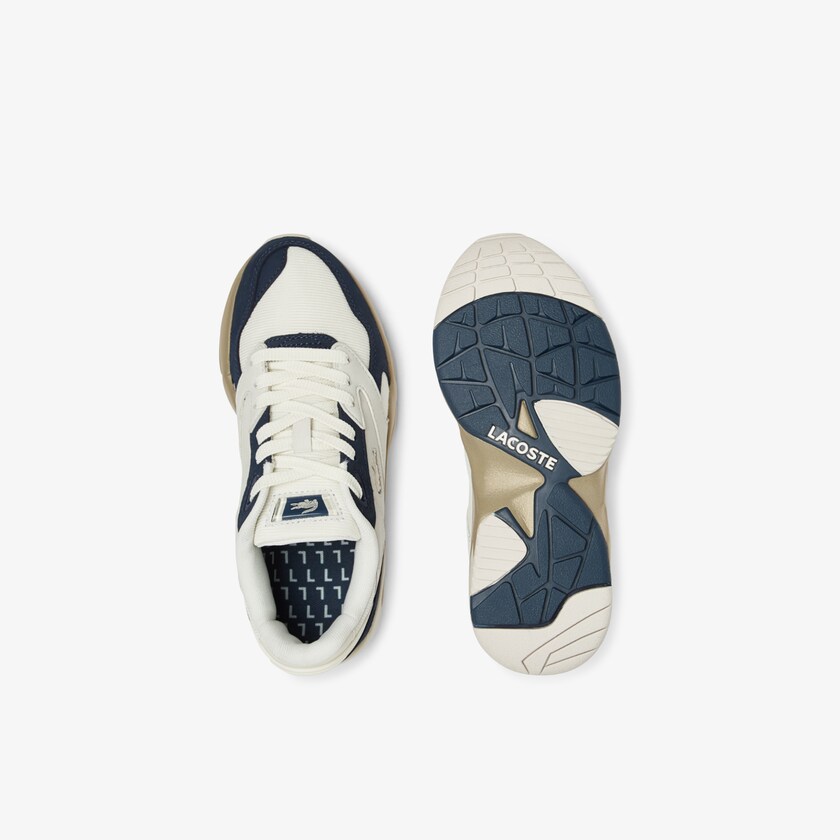 Tenis Lacoste Feminino Branco Azul Marinho Storm 96 Lo Nubuck Leather CU5-26152T2