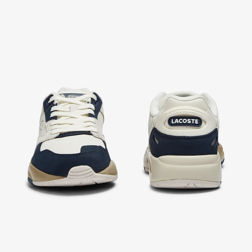 Tenis Lacoste Feminino Branco Azul Marinho Storm 96 Lo Nubuck Leather CU5-26152T2