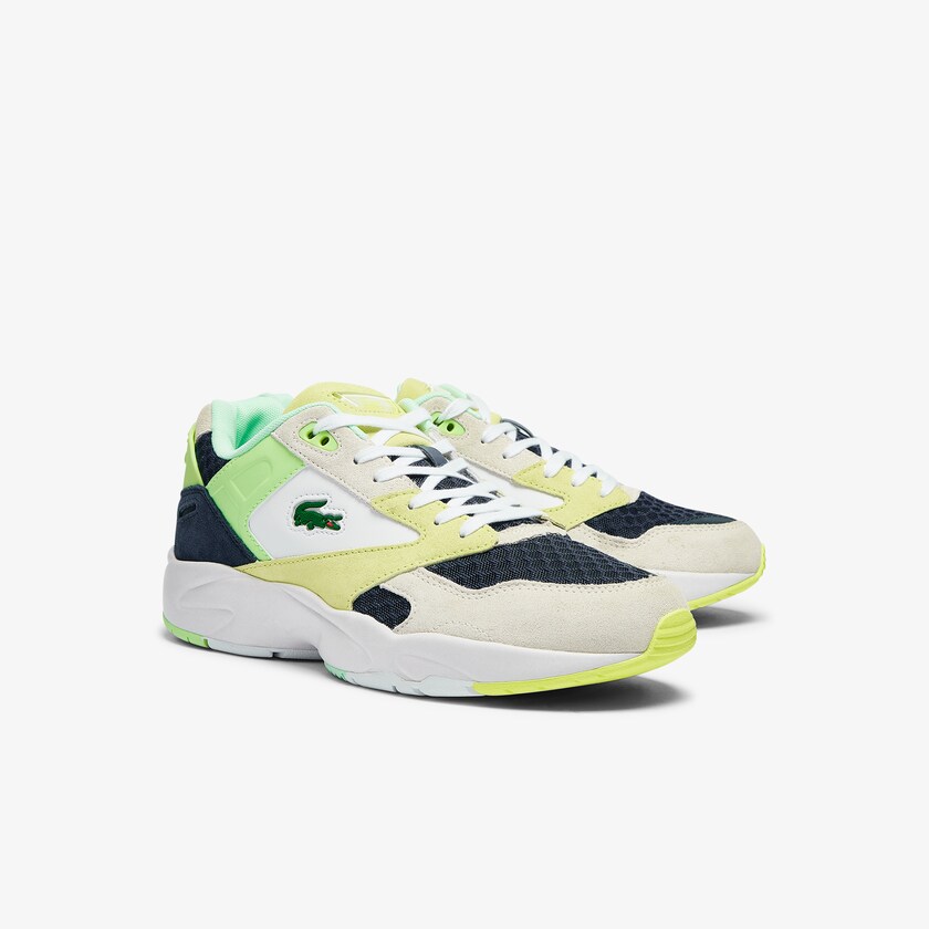Tenis Lacoste Masculino Azuis Escuro Luz Azuis Storm 96 Lo Suede and Mesh HO2-49904N4