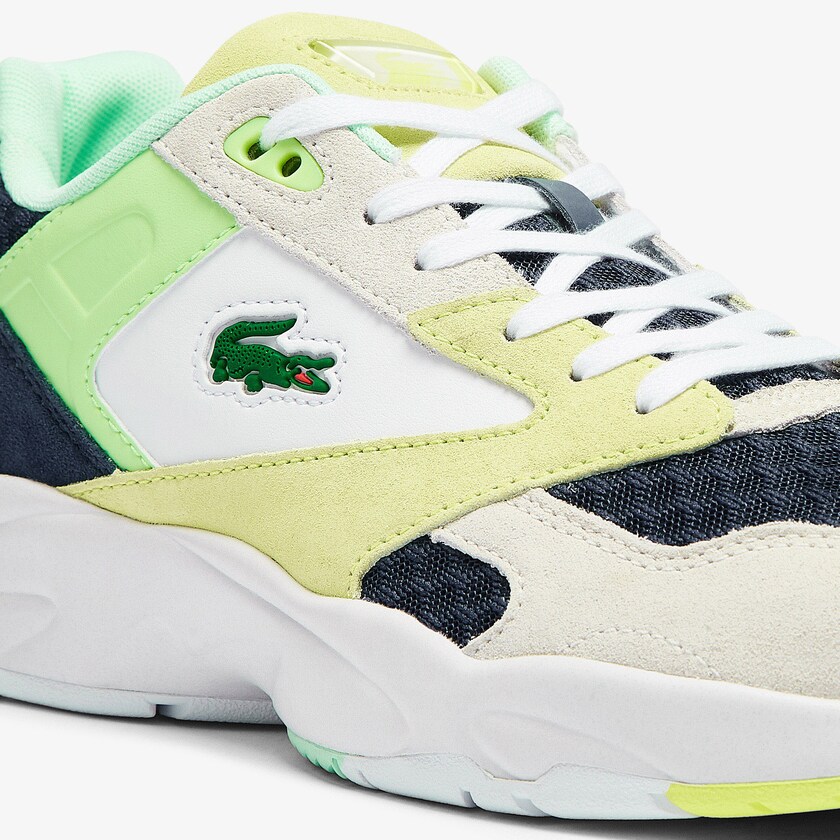Tenis Lacoste Masculino Azuis Escuro Luz Azuis Storm 96 Lo Suede and Mesh HO2-49904N4