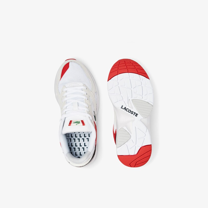 Tenis Lacoste Feminino Branco Vermelhas Storm 96 Lo Synthetic and Leather WS2-35813Y0
