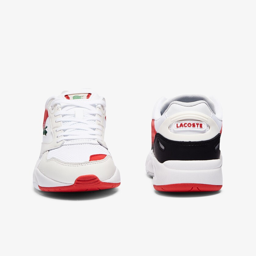 Tenis Lacoste Feminino Branco Vermelhas Storm 96 Lo Synthetic and Leather WS2-35813Y0