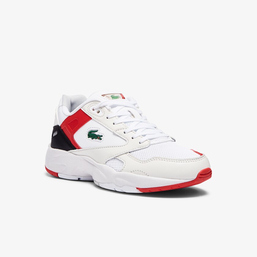 Tenis Lacoste Feminino Branco Vermelhas Storm 96 Lo Synthetic and Leather WS2-35813Y0