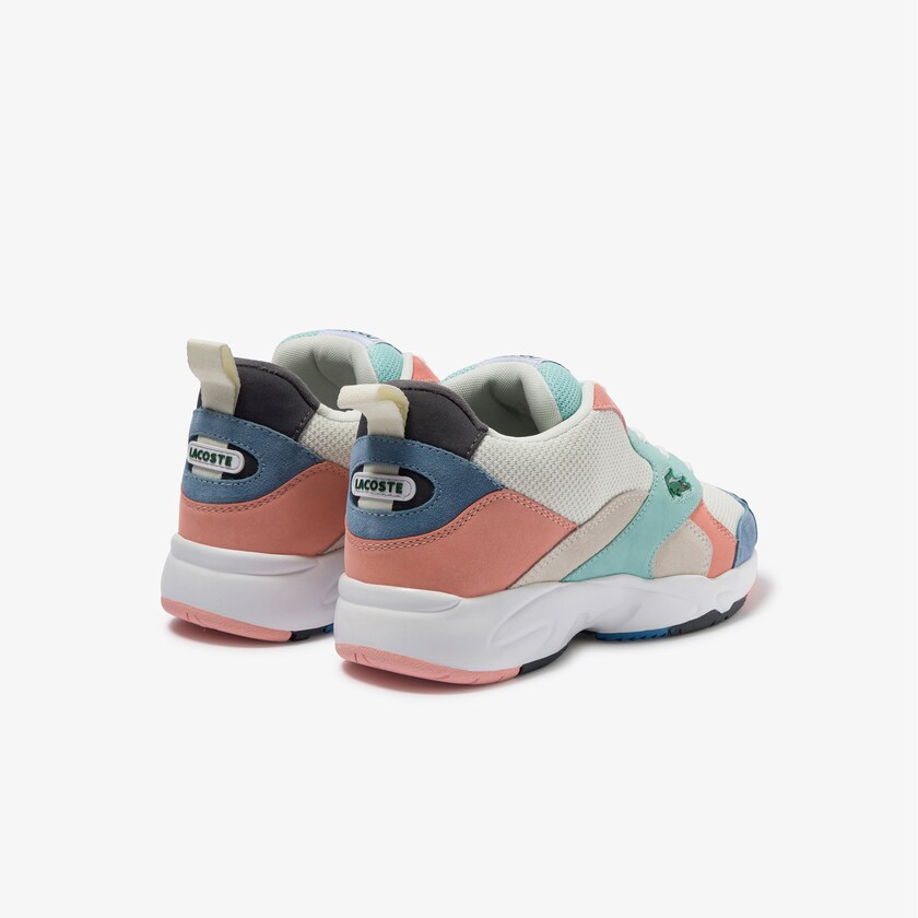 Tenis Lacoste Masculino Branco Azuis Storm 96 Mesh and Suede NI1-56915V3