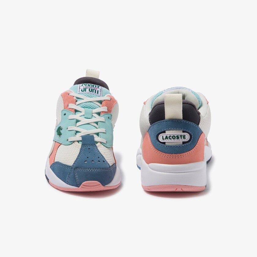 Tenis Lacoste Feminino Branco Azuis Storm 96 Textile and Suede WB8-26422P9