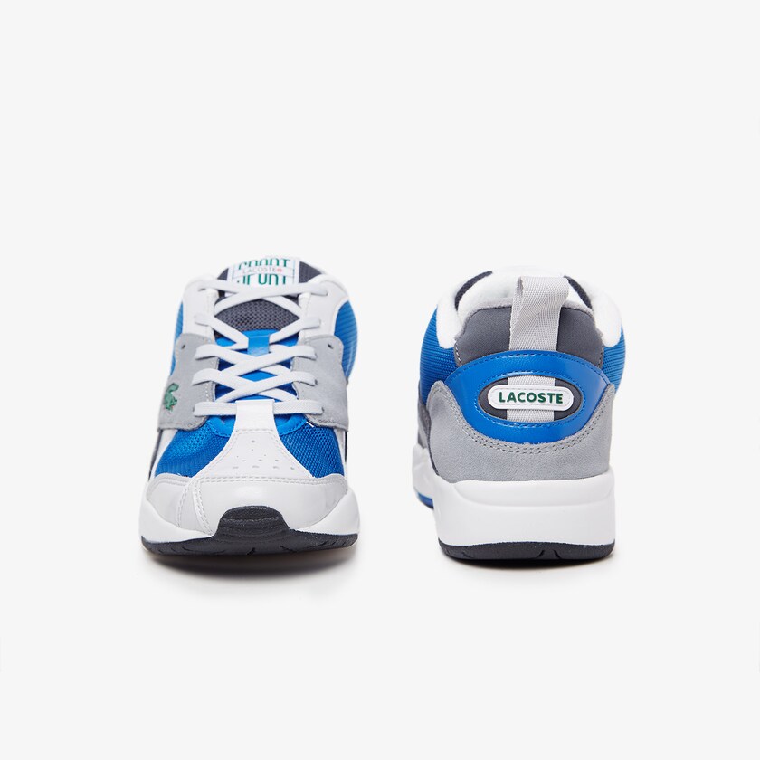 Tenis Lacoste Masculino Cinzentas Azuis Storm 96 Textile and Suede UQ5-30993T3