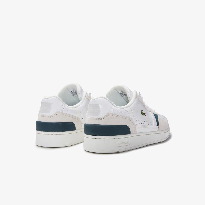 Tenis Lacoste Feminino Branco T-Clip Leather and Suede HA2-45134J5
