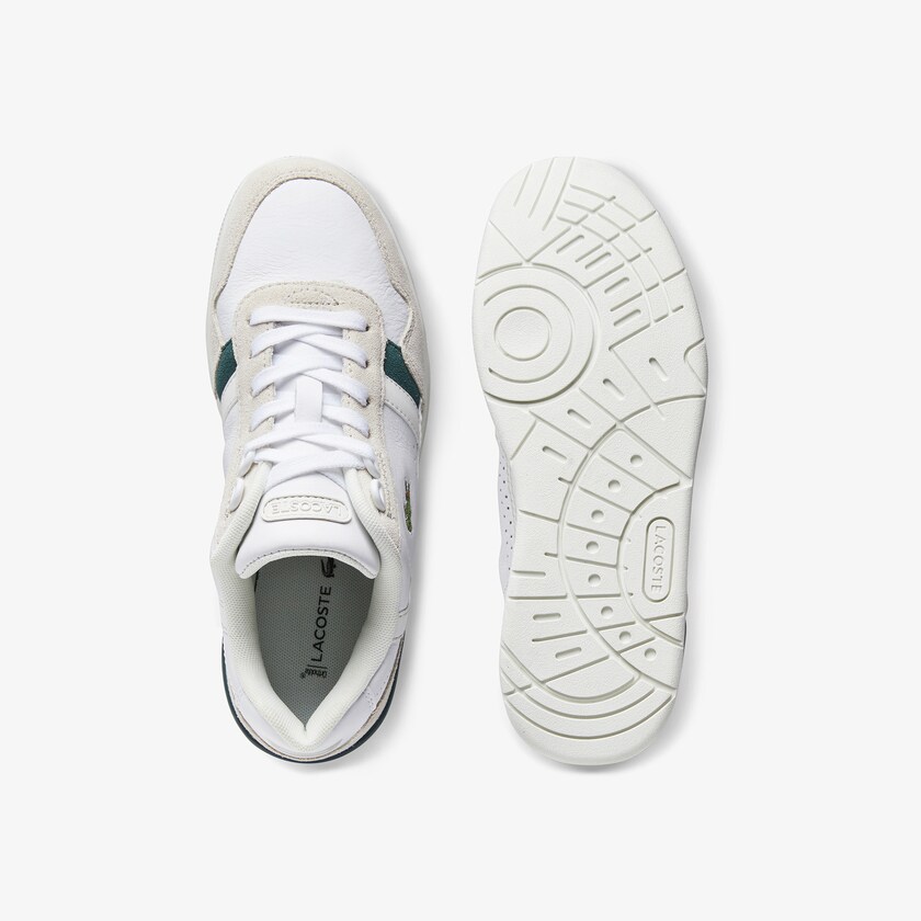 Tenis Lacoste Feminino Branco T-Clip Leather and Suede HA2-45134J5