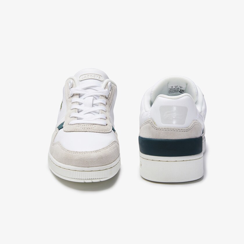 Tenis Lacoste Feminino Branco T-Clip Leather and Suede HA2-45134J5