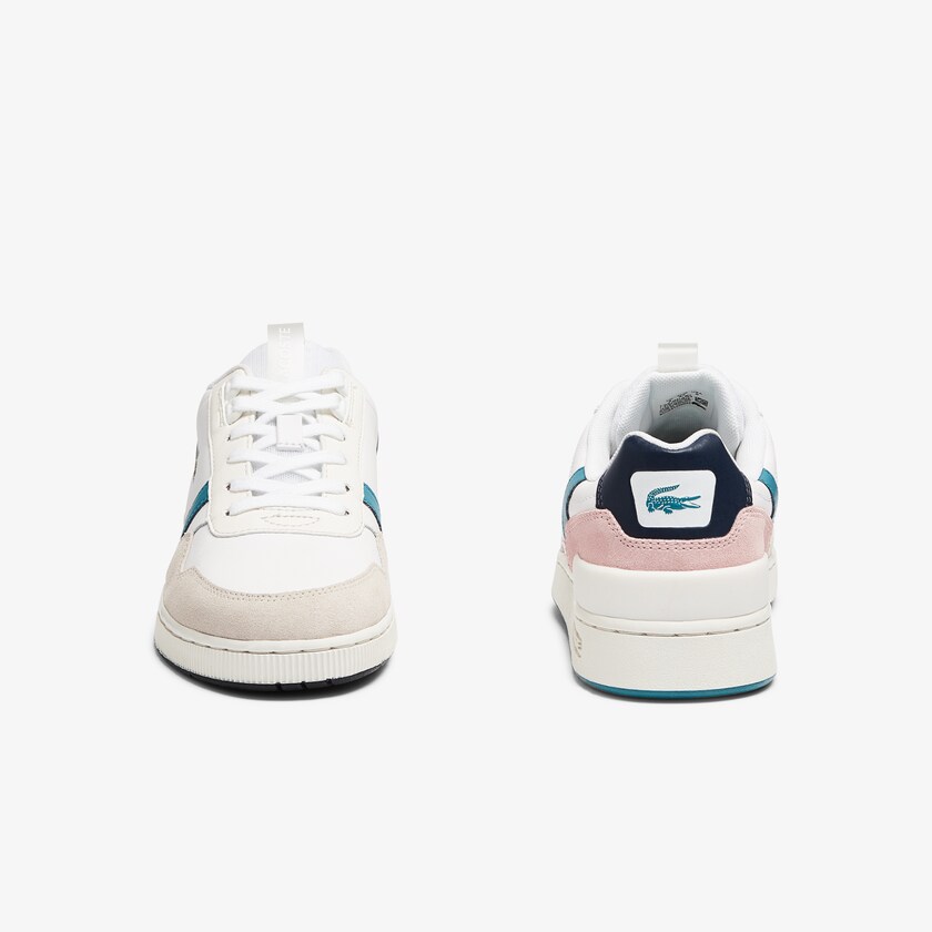 Tenis Lacoste Feminino Branco Turquesa Escuro T-Clip Leather and Synthetic FG0-03750T4