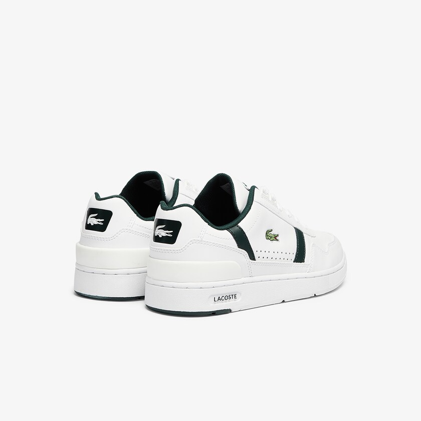 Tenis Lacoste Feminino Branco T-Clip Leather and Synthetic Perforated RQ9-59805V4