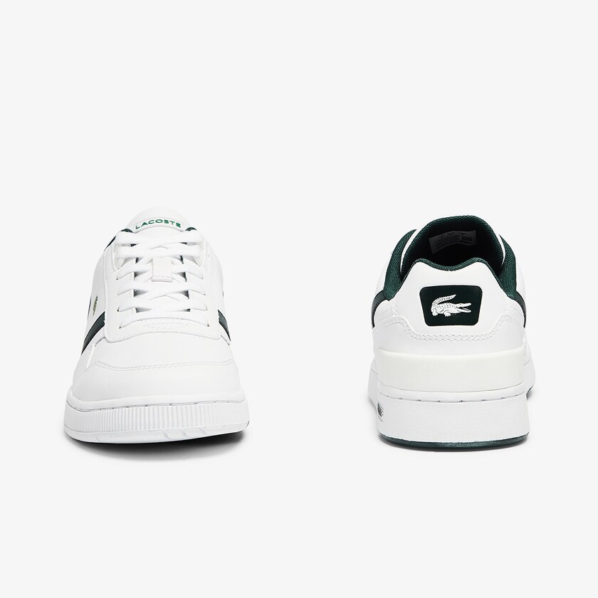 Tenis Lacoste Feminino Branco T-Clip Leather and Synthetic Perforated RQ9-59805V4