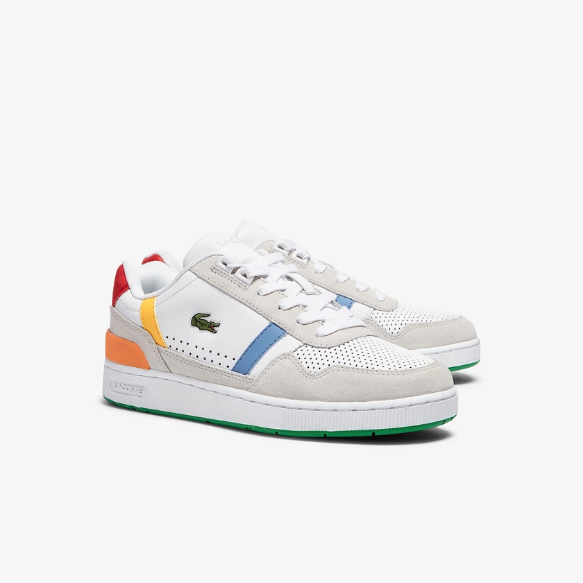 Tenis Lacoste Feminino Branco Verdes T-Clip Leather x Polaroid HA2-09170P8