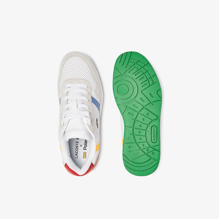 Tenis Lacoste Feminino Branco Verdes T-Clip Leather x Polaroid HA2-09170P8