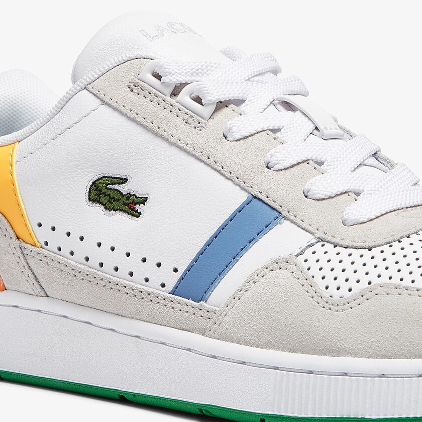 Tenis Lacoste Feminino Branco Verdes T-Clip Leather x Polaroid HA2-09170P8