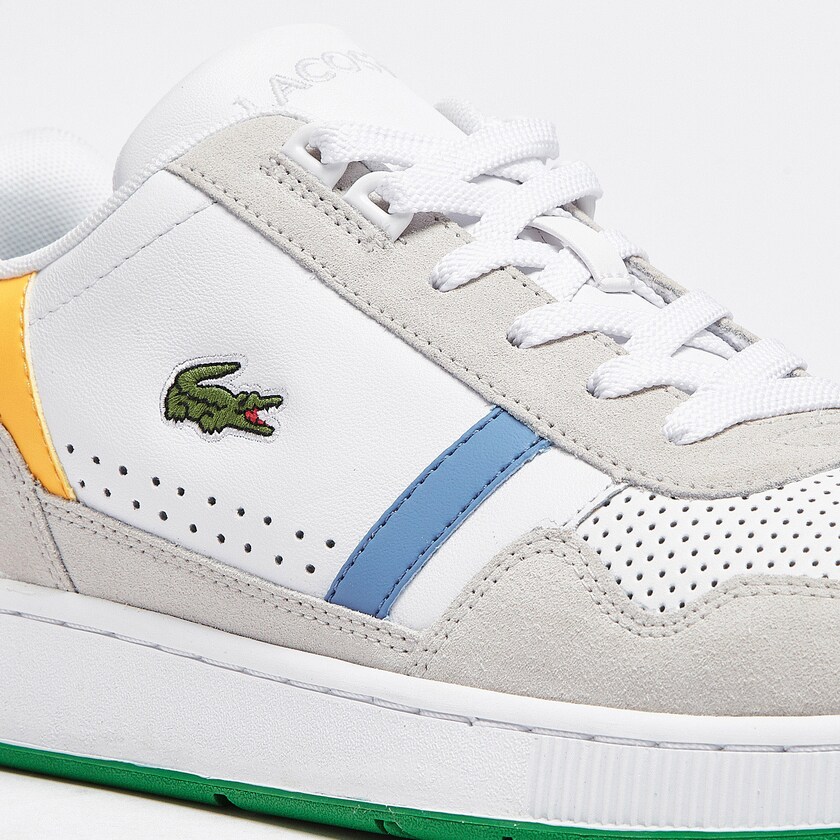 Tenis Lacoste Masculino Branco Verdes T-Clip x Polaroid CF6-91269J4