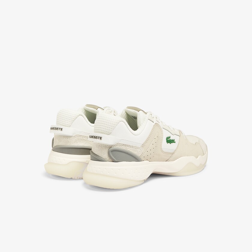 Tenis Lacoste Masculino Bege T-Point Leather and Suede OB0-34663X3