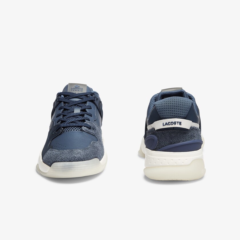 Tenis Lacoste Masculino Azul Marinho T-Point Leather and Suede IT3-56245L6