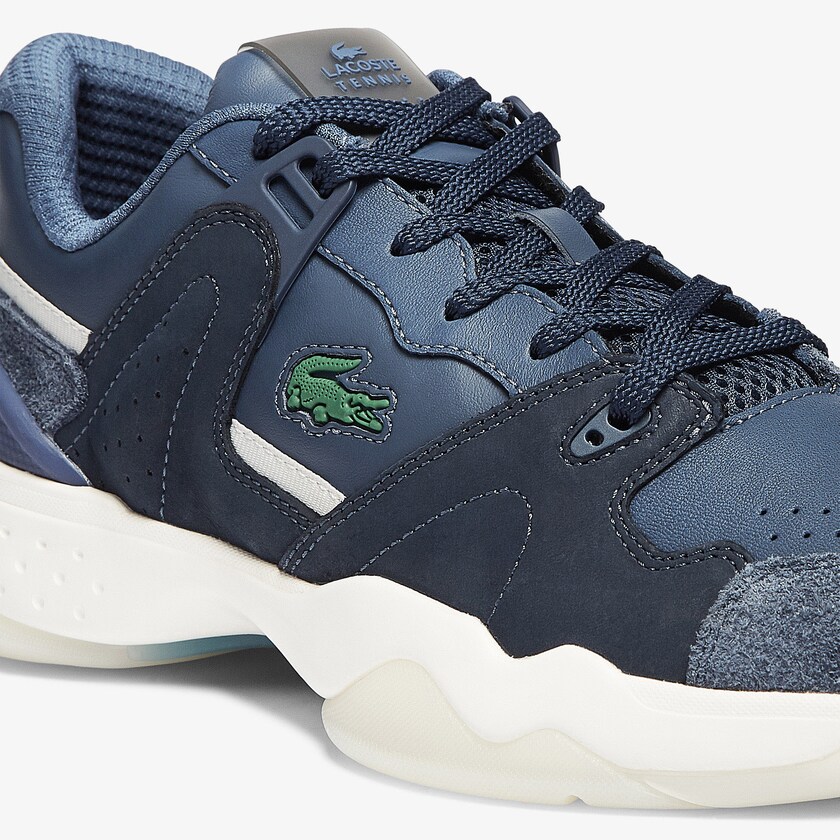Tenis Lacoste Masculino Azul Marinho T-Point Leather and Suede IT3-56245L6