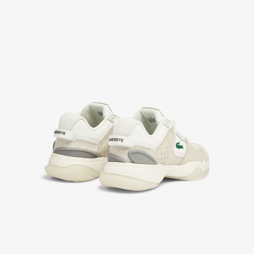 Tenis Lacoste Feminino Branco Branco T-Point Nubuck Leather XG6-79807F9