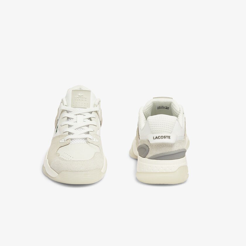 Tenis Lacoste Feminino Branco Branco T-Point Nubuck Leather XG6-79807F9