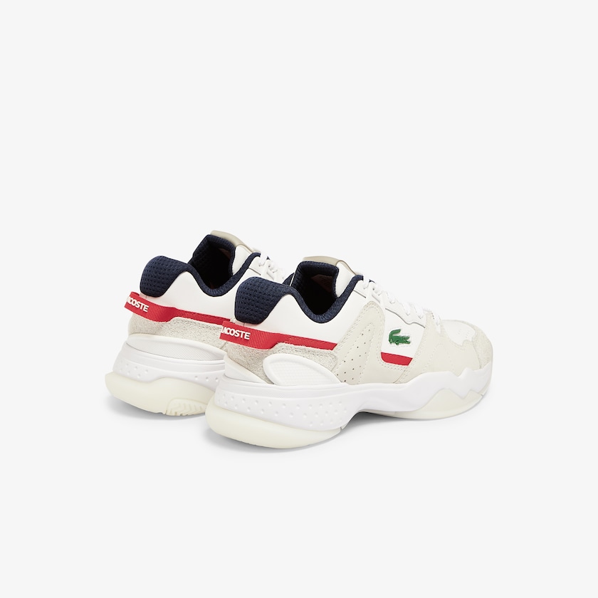 Tenis Lacoste Feminino Branco Bege T-Point Nubuck Leather UY4-09080O6