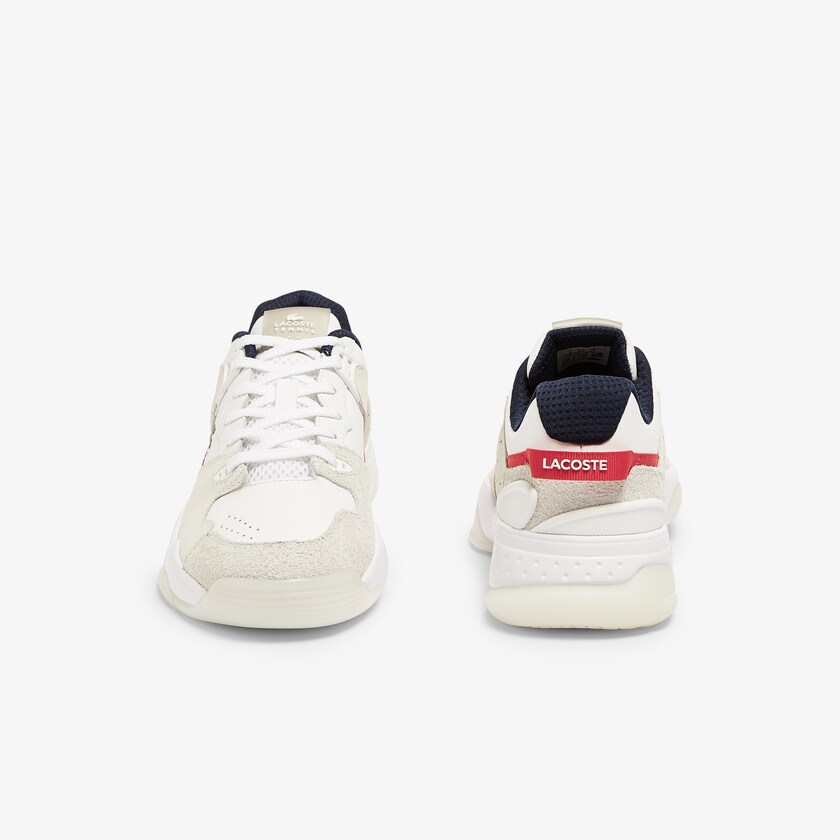 Tenis Lacoste Feminino Branco Bege T-Point Nubuck Leather UY4-09080O6