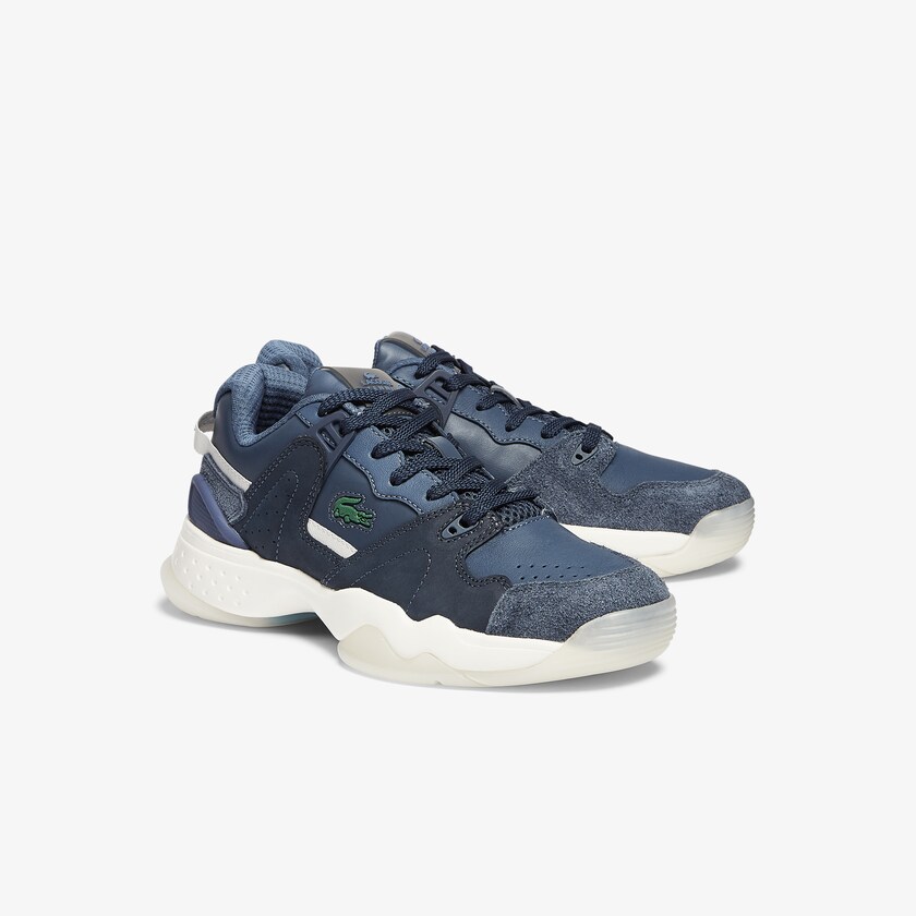 Tenis Lacoste Feminino Azul Marinho T-Point Nubuck Leather OE3-87668K8