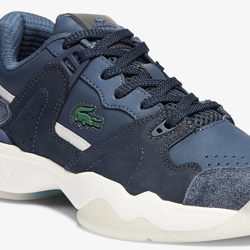 Tenis Lacoste Feminino Azul Marinho T-Point Nubuck Leather OE3-87668K8