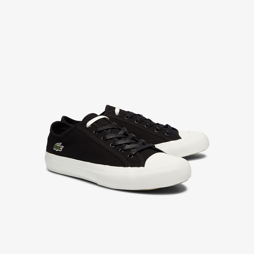Tenis Lacoste Masculino Pretas Cinzentas Topskill Cotton Canvas LH9-02400O4