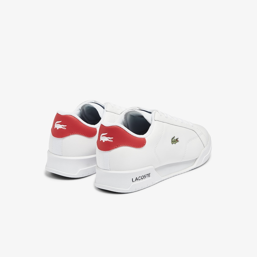 Tenis Lacoste Masculino Branco Bege Twin Serve Leather Colour-Pop ET8-05590B4
