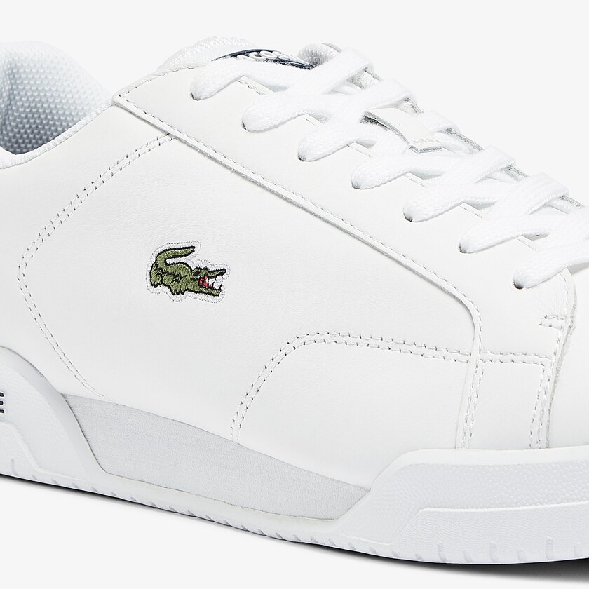 Tenis Lacoste Masculino Branco Bege Twin Serve Leather Colour-Pop ET8-05590B4