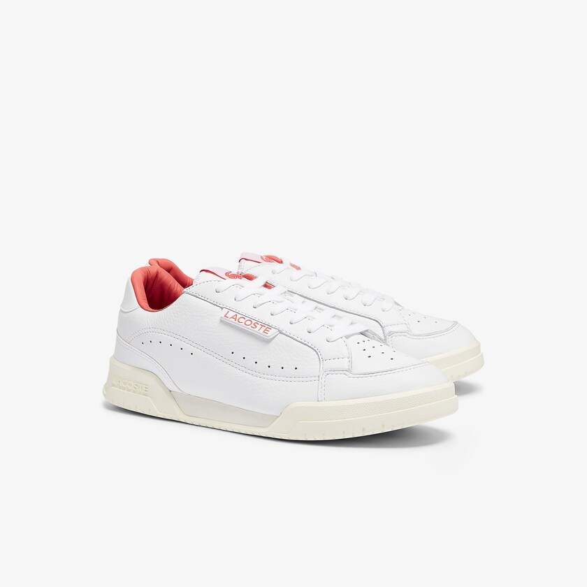 Tenis Lacoste Masculino Branco Bege Twin Serve Luxe Leather RH9-31543C9