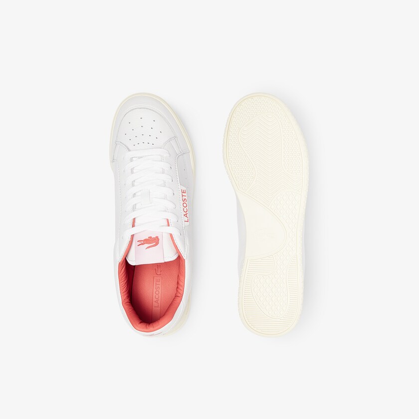 Tenis Lacoste Masculino Branco Bege Twin Serve Luxe Leather RH9-31543C9