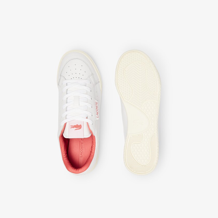 Tenis Lacoste Feminino Branco Bege Twin Serve Luxe Leather and Synthetic CB9-30403N0