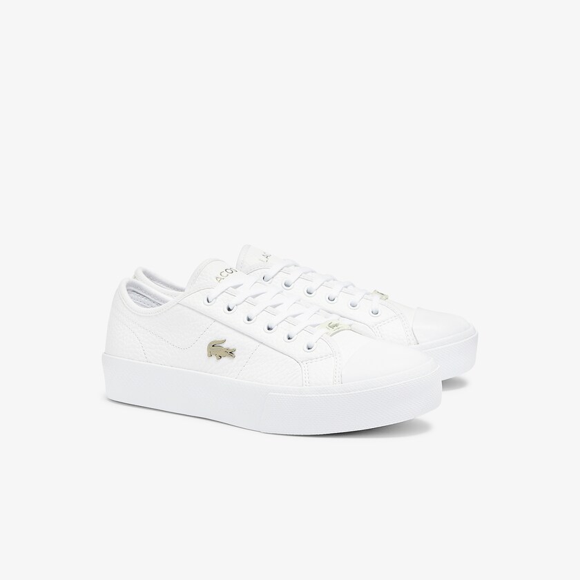 Tenis Lacoste Feminino Branco Ziane Plus Grand Leather PS1-04490T2
