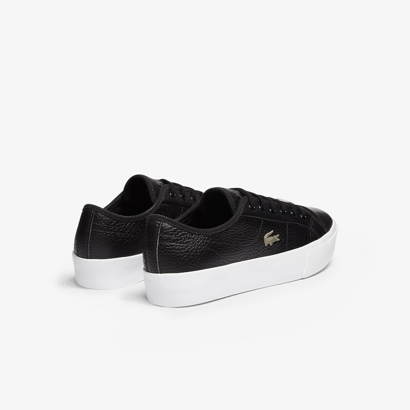 Tenis Lacoste Feminino Pretas Branco Ziane Plus Grand Leather ND8-21342W1