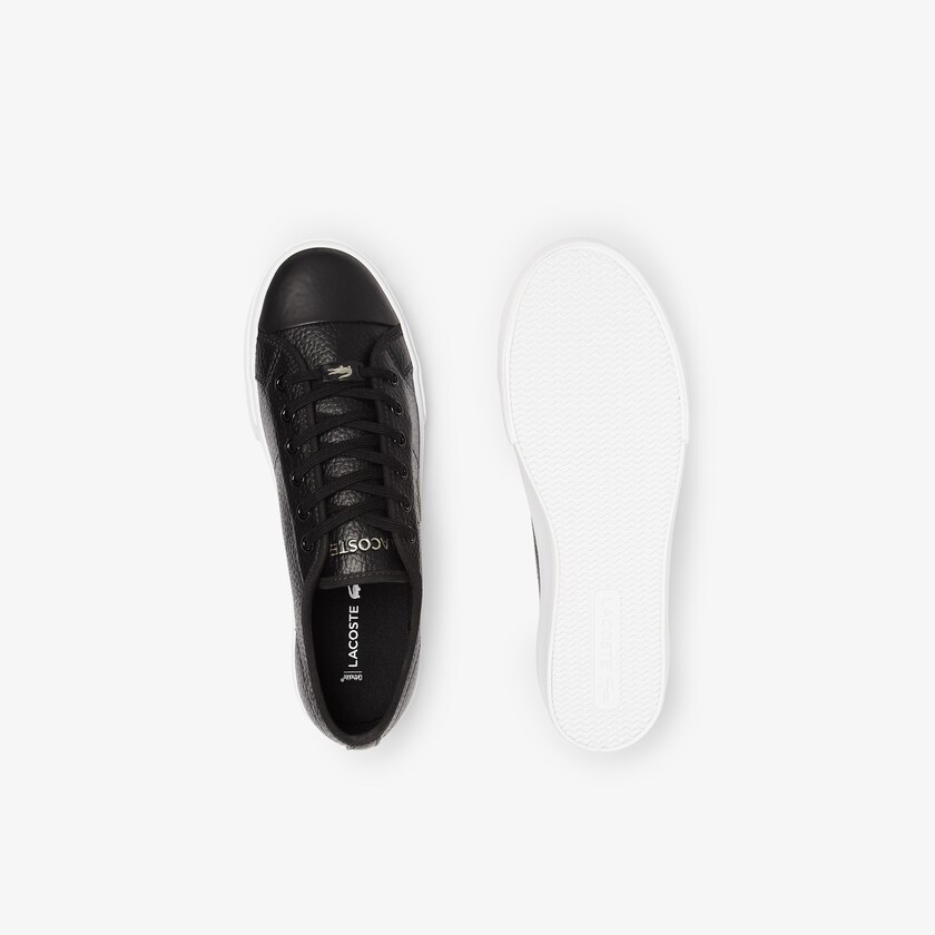 Tenis Lacoste Feminino Pretas Branco Ziane Plus Grand Leather ND8-21342W1