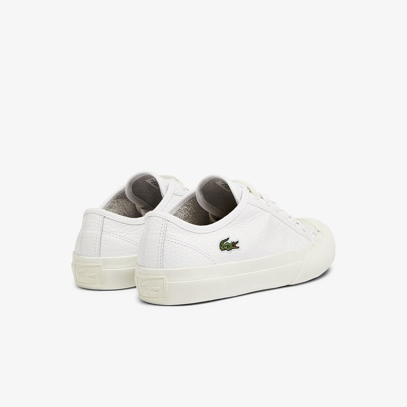 Tenis Lona Lacoste Feminino Branco Cinzentas Topskill Leather OE6-04790A5