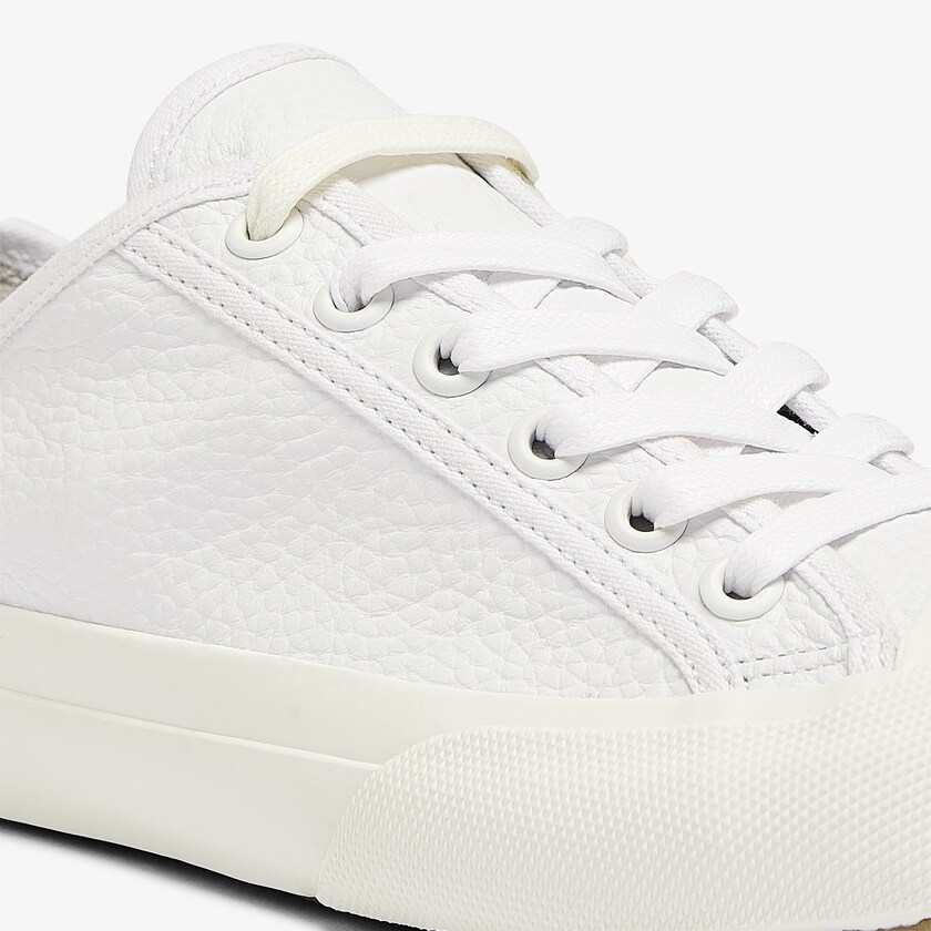 Tenis Lona Lacoste Feminino Branco Cinzentas Topskill Leather OE6-04790A5