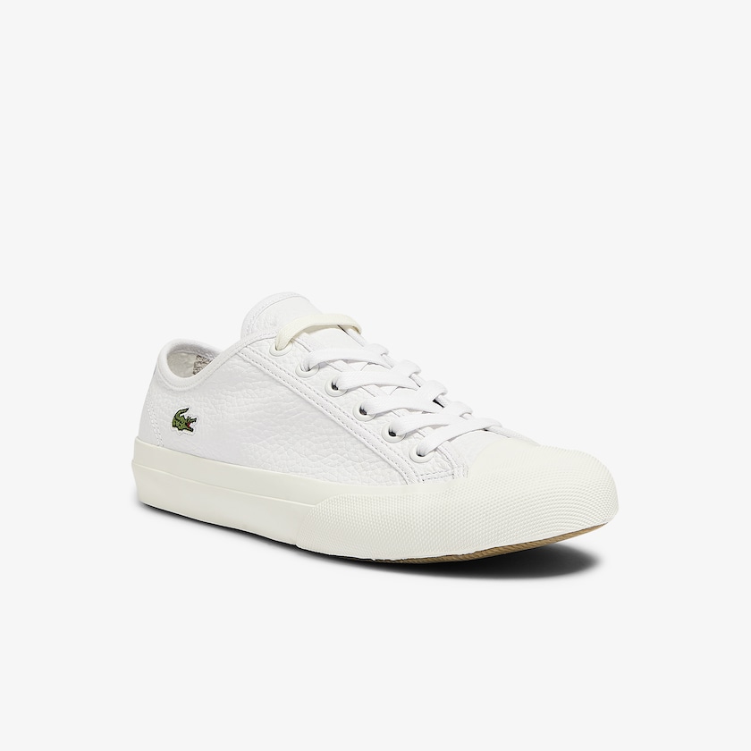 Tenis Lona Lacoste Feminino Branco Cinzentas Topskill Leather OE6-04790A5