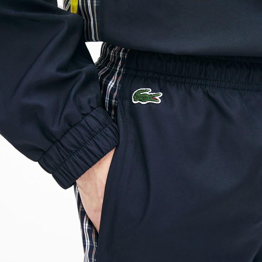 Calças De Treino Lacoste Masculino Azuis Amarelas Branco LIVE Patchwork HY1-46734T8